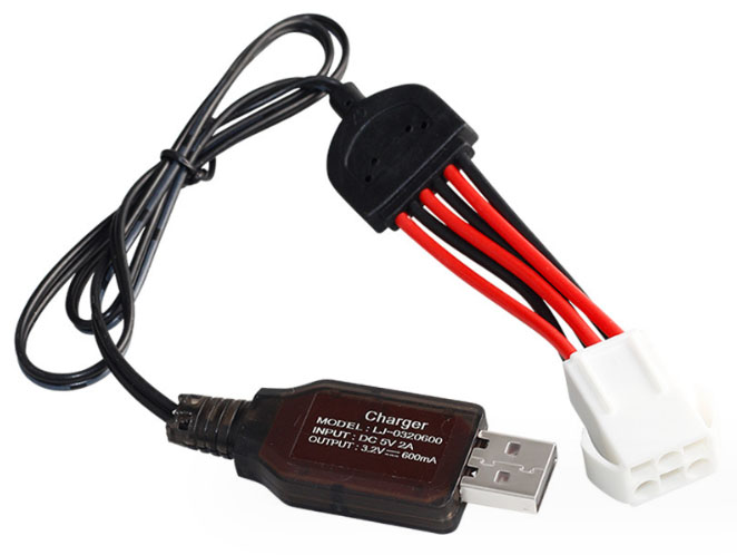 9.6V EL-6P Lithium Battery Pack USB Charging Cable With overcharge protection