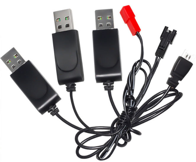 3.7V Lithium Battery USB Charging Cable Air to air Plug/SM-2P Plug/JST Plug
