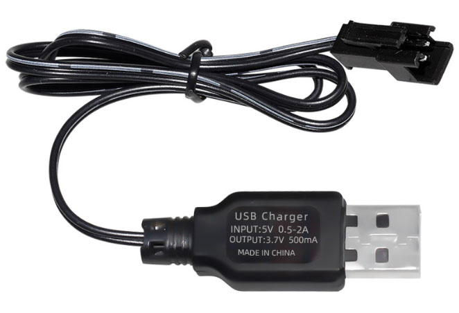 3.7V SM-2P Lithium Battery USB Charging cable With overcharge protection