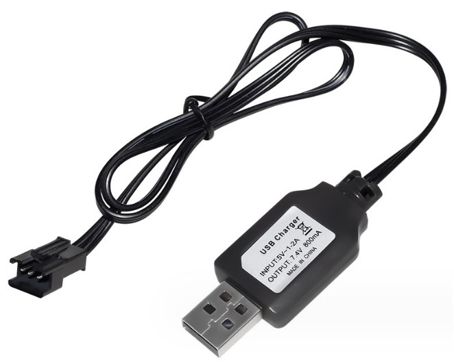 7.4V SM-3P Lithium Battery USB Charging Cable With overcharge protection