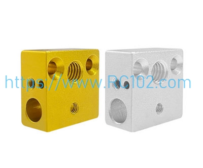 [RC102] Metal aluminum alloy hot end heating block + Silicone Case CREALITY 3D Ender-3 3D Printer spare parts