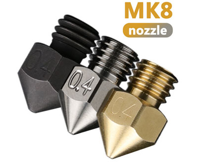 [RC102] MK8 nozzle Brass/Copper plating/Hardened steel 0.25/0.4/0.6/0.8mm CREALITY 3D Ender-3 V2 3D Printer spare parts