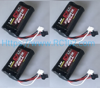 [RC102]7.4V 1200mAh Battery 4pcs HS 18311 RC Car Spare Parts