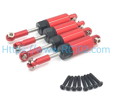 [RC102]Metal upgraded hydraulic front and rear shock absorbers Red HS 18311 RC Car Spare Parts