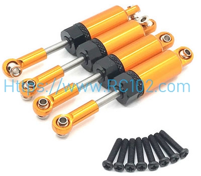 [RC102]Metal upgraded hydraulic front and rear shock absorbers Orange HS 18311 RC Car Spare Parts