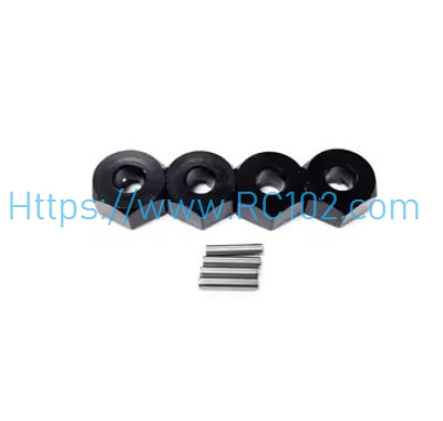 [RC102] Metal 12mm hexagonal connector Black MJX HYPER GO 14209 14210 RC Car Spare parts - Click Image to Close