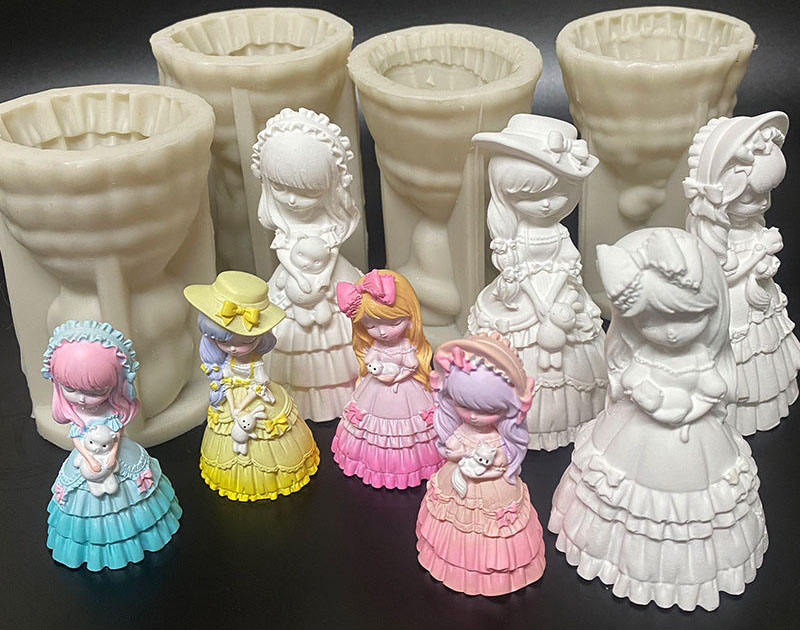 Betty Boop princess Gypsum mold Aromatherapy candle silicone mold DIY Handmade Painting Gypsum mold