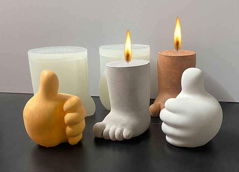 Fat Little Hands and Feet Candles mold Aromatherapy candle silicone mold DIY Handmade Painting Gypsum mold