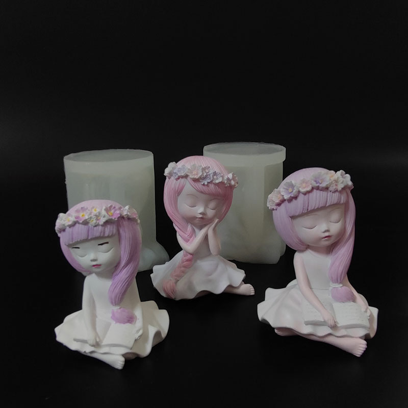 The Flower Angel mold Aromatherapy candle silicone mold DIY Handmade Painting Gypsum mold