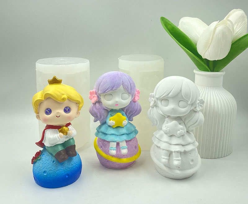 3D Star Prince Series mold Aromatherapy candle silicone mold DIY Handmade Painting Gypsum mold