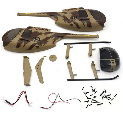 [RC102] Shell group (camouflage colour) RC ERA C189 RC Helicopter Spare Parts