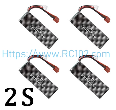 [RC102] 2S 7.4V 2800mAh battery 4pcs Rlaarlo AM-D12 RC Car Spare Parts