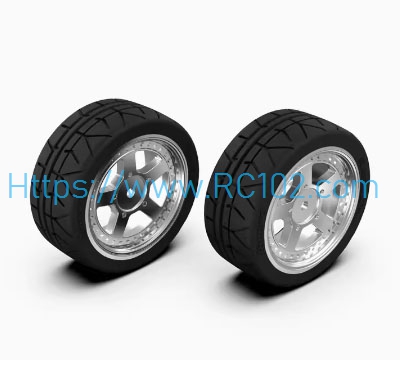 [RC102] Nylon electroplated bright silver wheel hub cloth tire Rlaarlo AX-787 RC Car Spare Parts
