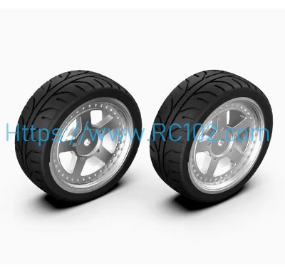 [RC102] Nylon electroplated bright silver wheel hub rubber tire Rlaarlo AX-787 RC Car Spare Parts