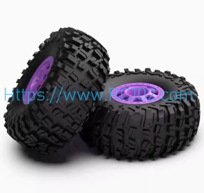 [RC102] Purple wheel hub tire 98mm Rlaarlo AM-D12 RC Car Spare Parts