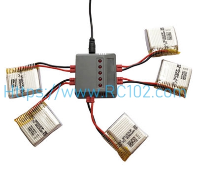 [RC102] 1 to 5 balanced charger+3.7V 800mAh Battery 5pcs Syma X26 RC Quadcopter Spare Parts