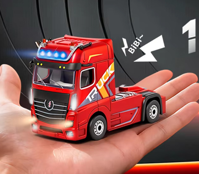 Wltoys 6408 1/64 RC Car Mini 4WD RC Truck 3 Speed Adjustable Container Truck with Traile (image for) Wltoys 6408 1/64 RC Car Mini 4WD RC Truck 3 Speed Adjustable Container Truck with Traile