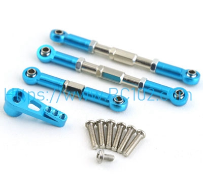 [RC102] Upgraded metal Pull rod assembly servo arm pull rod WLtoys 104019 RC Car Spare Parts
