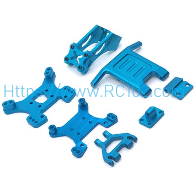 [RC102] Upgrade metal Tail wing Front bumper Suspension bracket WLtoys 124016 RC Car Spare Parts