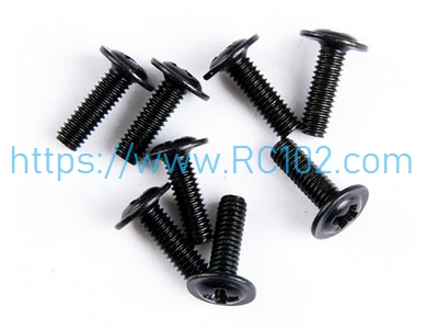 [RC102] 12428-0125 Round head screw with intermediate teeth 2.5*8PWM6 WLtoys 16800 RC Excavator Spare parts