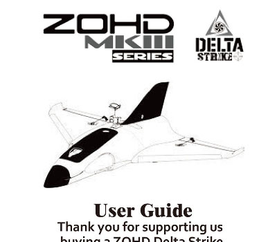 ZOHD Delta Strike RC Airplane User Manual